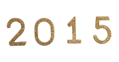 2015年新年装饰用的是金色数字
