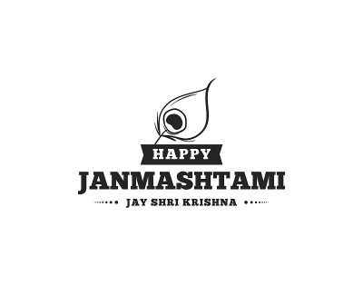 快乐的Janmashtami节日排版矢量设计。