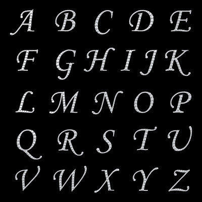 钻石字母表，从A到Z的字母，