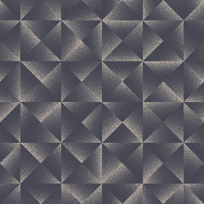 几何三角形图案矢量无缝复古点画抽象背景