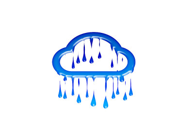 抽象的蓝色雨云插图