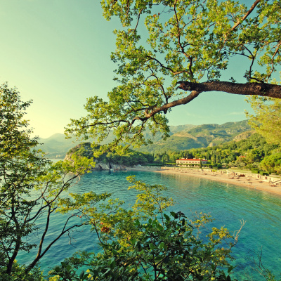美丽的海滩，地中海(意大利)
