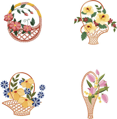 用鲜花篮