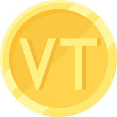 Vanuatu vatu coin icon, currency of Vanuatu