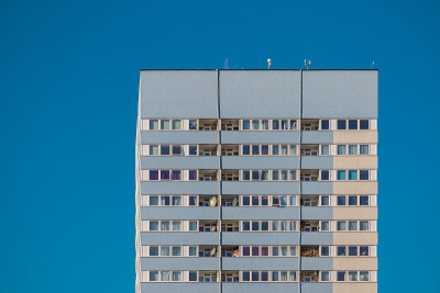 Tower block council housing estate in London with 
