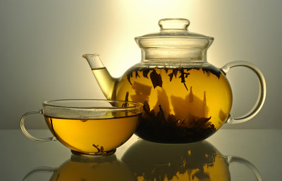 玻璃茶壶和茶杯