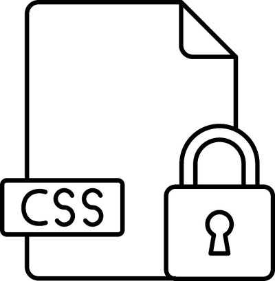 css前端矢量图标设计，软件和web开发符号在白色背景，计算机编程和编码股票插图，样式表概念，