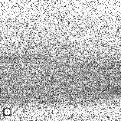 波浪的背景。黑白颗粒点状设计。点彩派的模式。点画矢量插图。
