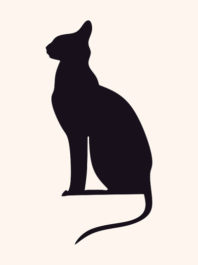 向量的黑猫。