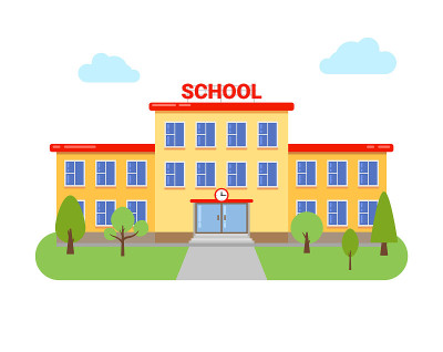 学校大学建筑向量小学高卡通校园平面学校建筑插图