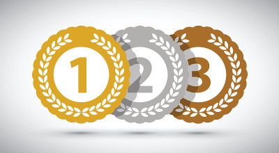 Top three medals