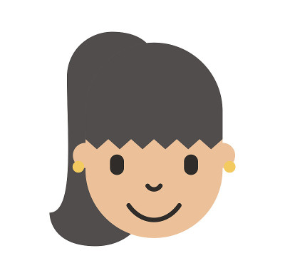 可爱的年轻女孩头像人物