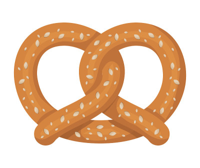 美味椒盐卷饼孤立图标