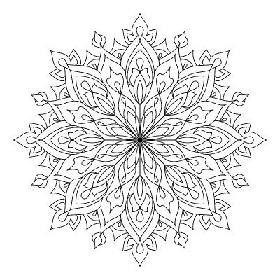 曼荼罗。向量股票插图
