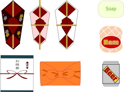 年终礼物图标套装