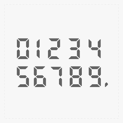 计算器的数字号码。