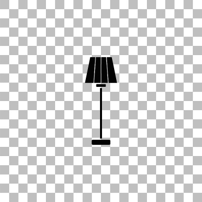 Floor lamp icon flat
