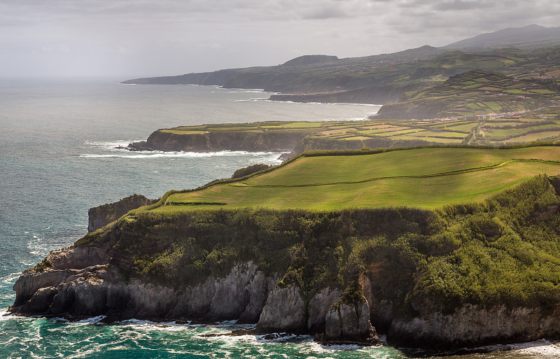 观景大西洋海岸，Sao Miguel岛，亚速尔群岛，葡萄牙