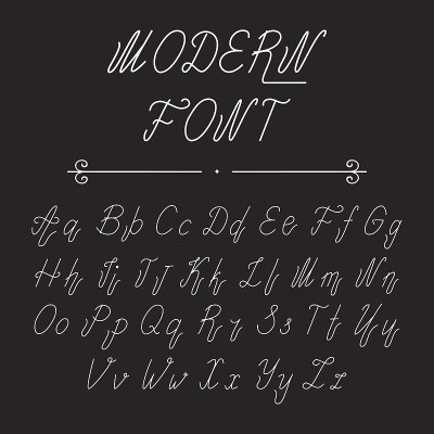 手写字母字体字母表