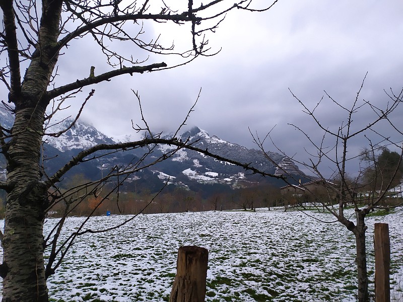 西班牙巴斯克地区乌尔基奥拉山上的雪