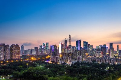 深圳市中心城市天际线风景
