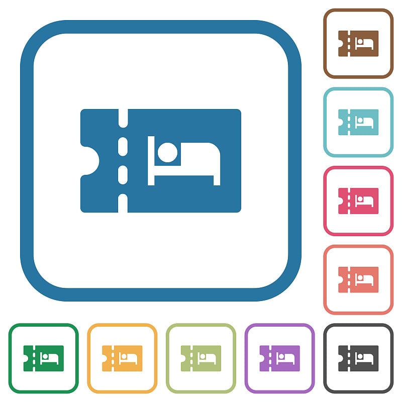 住宿折扣券简单图标