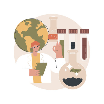 土壤化学抽象概念向量图解。