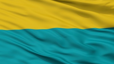 Narva City Flag，爱沙尼亚，特写
