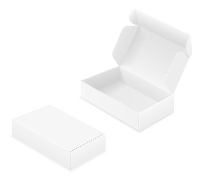 empty cardboard box packaging blank template for d