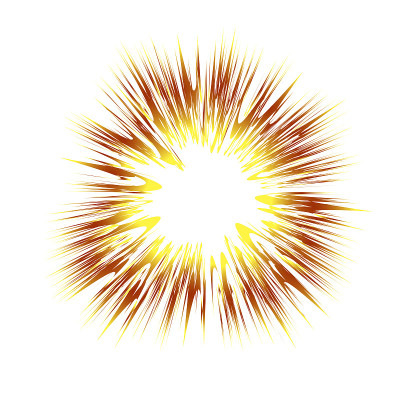 爆炸闪光，卡通爆炸，星星爆炸