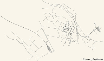 Čunovo布拉迪斯拉发区街道地图