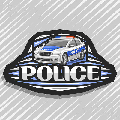 警察矢量徽章
