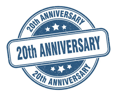 20周年邮票。20周年纪念round grunge标志。标签