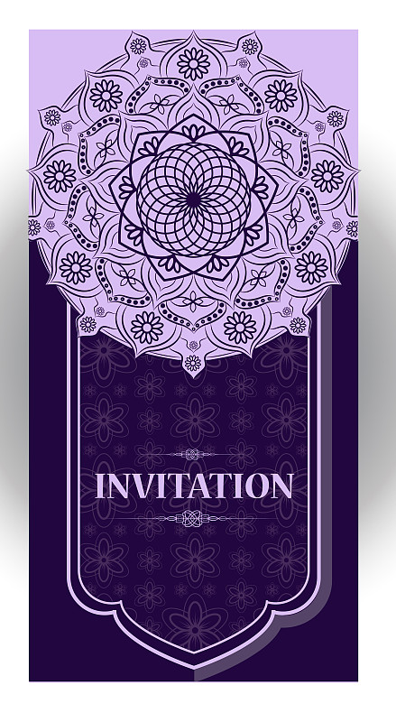 Purple wedding card background