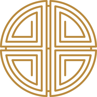 中国圆形框架和轮廓元素。东方装饰。