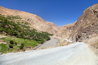 帕米尔公路、潘吉河和帕米尔山脉