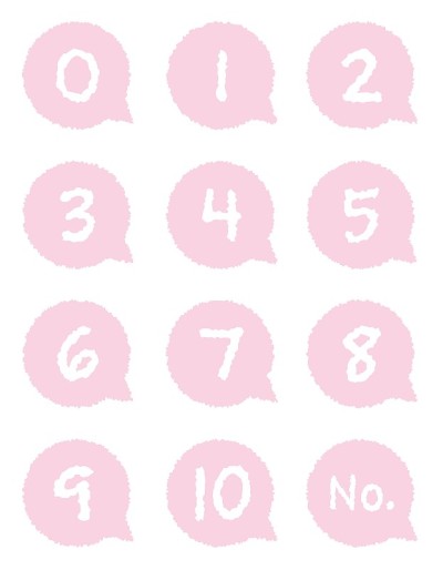 粉色气球数字数字符号集/插图素材(矢量插图)