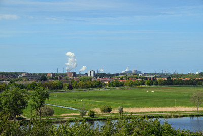 荷兰景观附近的spaaarnewoude Haarlem