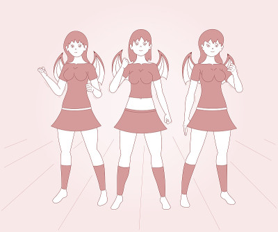美丽的魔女，女妖或女妖。矢量插图在平面风格