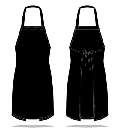Black Apron Vector for Template