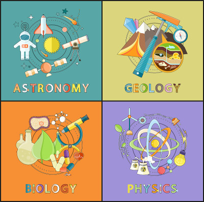 天文学，物理学，地质学，生物图形