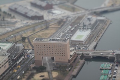 来自横滨地标大厦的微型景观
