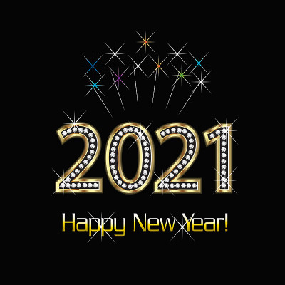 2021年新年快乐背景向量