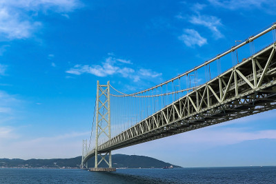 明石海峡大桥和兵库县淡路岛
