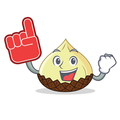 泡沫手指蛇果卡通吉祥物