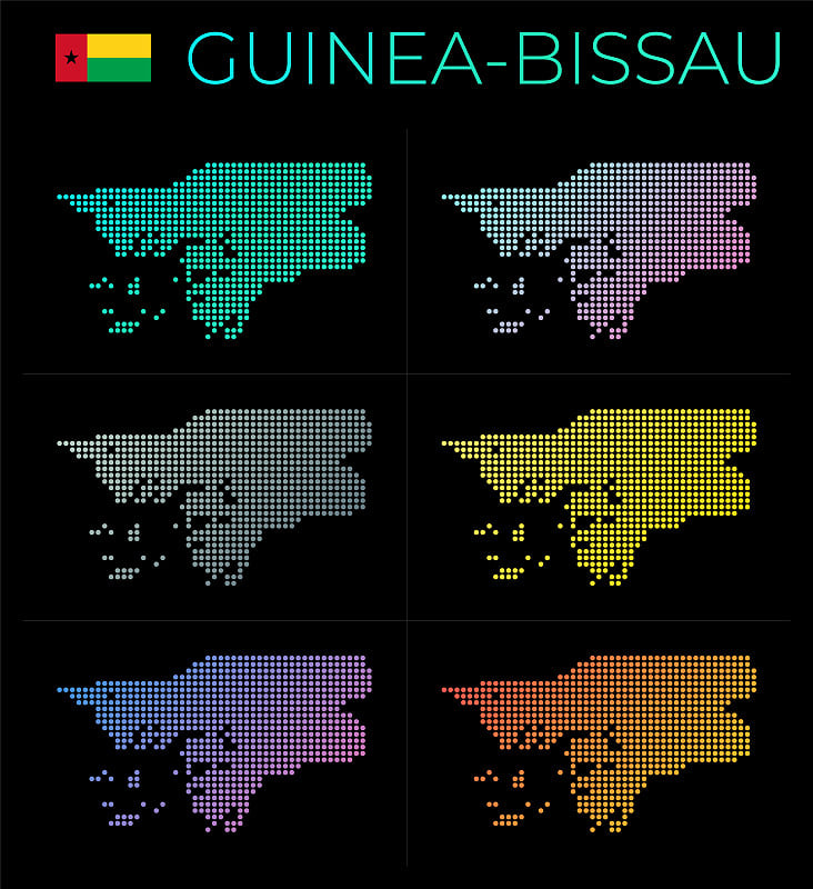 几内亚比绍点地图集。