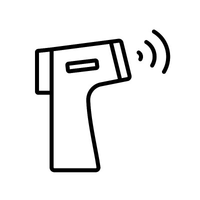 非接触式红外温度计矢量图标
