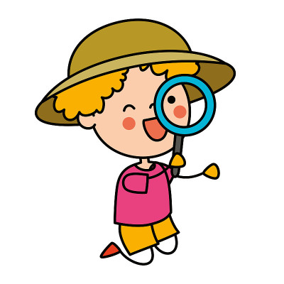 手绘有趣的卡通学生