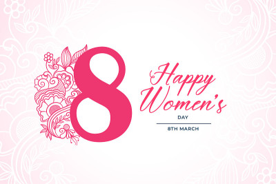 decorative happy womens day 8th march background