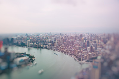 上海天际线鸟瞰图